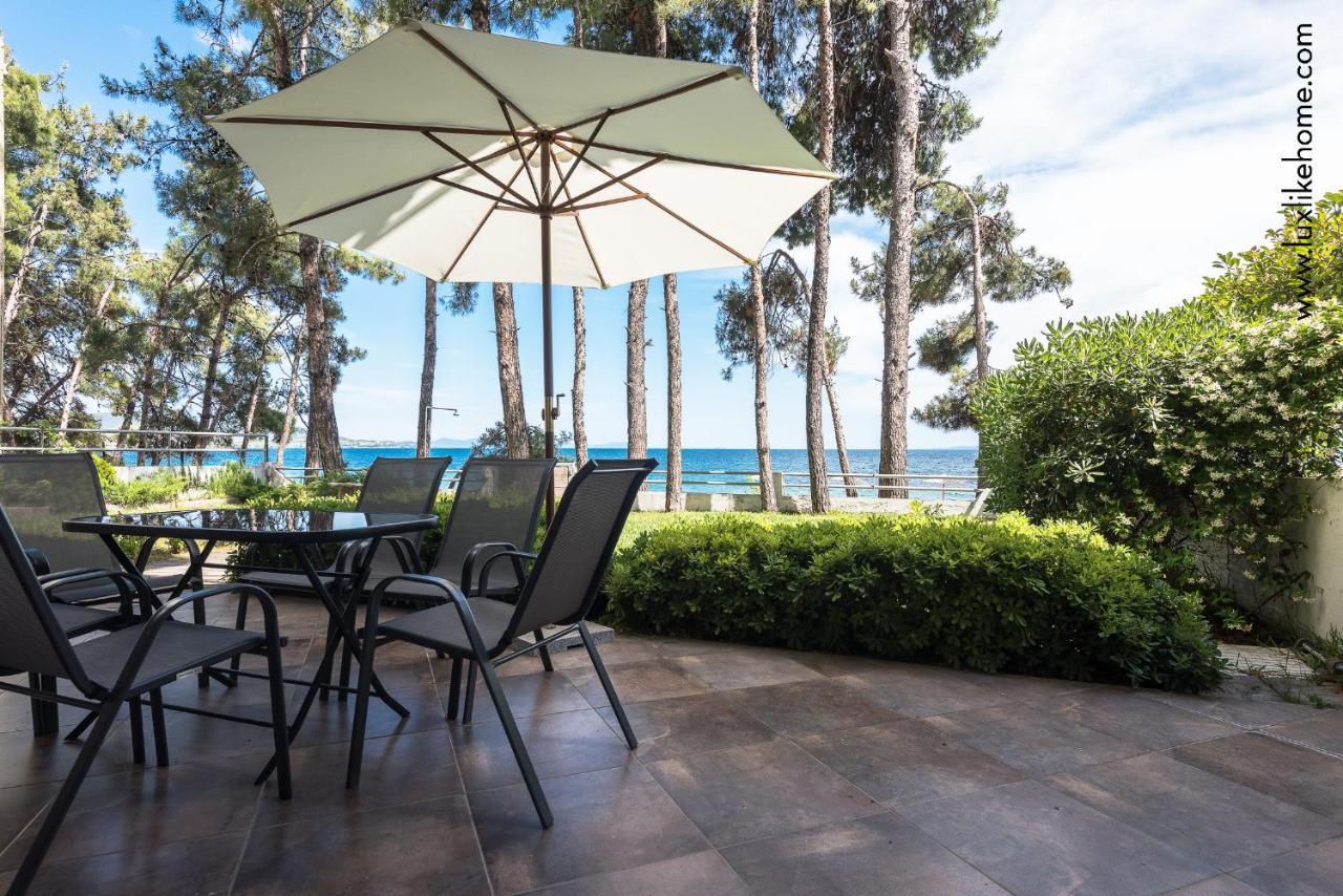 #Luxlikehome - Mediterranee Beachfront Summer House Kalyves Polygyrou Eksteriør bilde